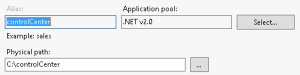 Configuring the .NET v2.0 Application Pool