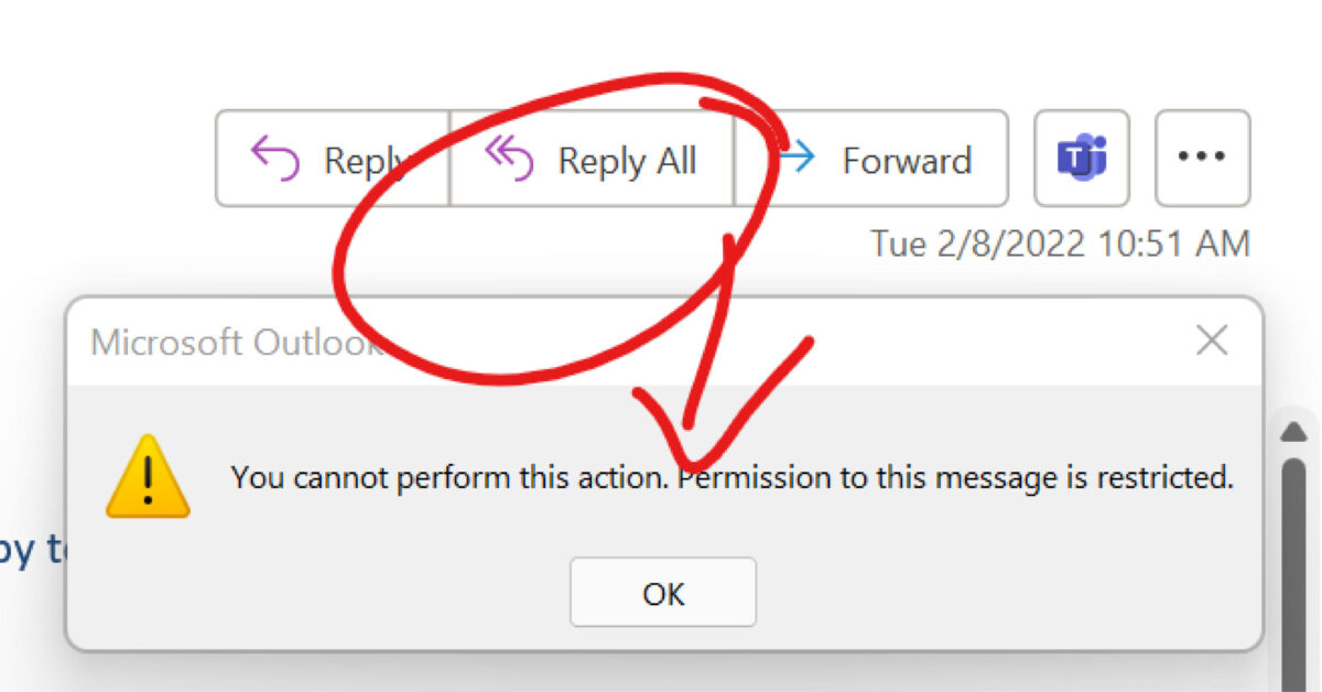 prevent reply all