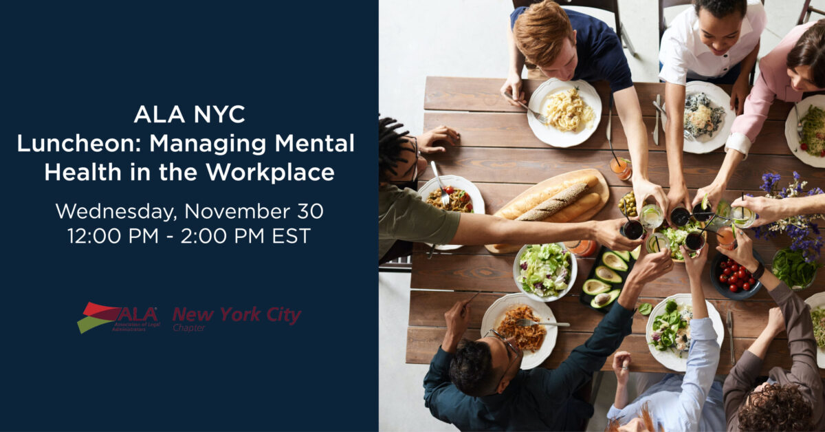 ALA NYC Luncheon: Managing Mental Health in the Workplace