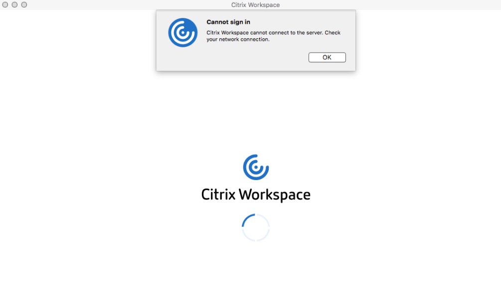 Workspace App for Mac: Cannot sign in