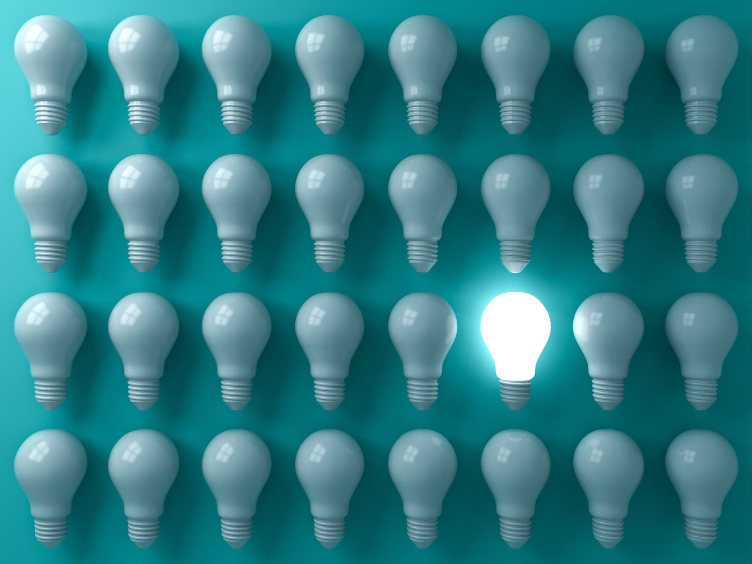 Lightbulbs with Shining Idea